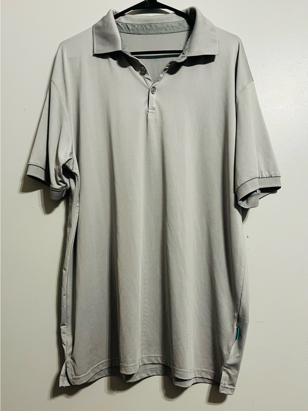 Men's Mio Marino Light Gray Short-Sleeve Polo Golf Shirt Size XL